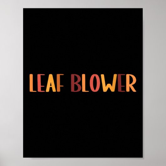 Womens Funny Leaf Blower Fall Costume Couple Hallo Poster (Voorkant)