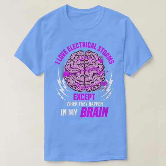 Womens Funny Love Electrical Stormen Epilepsy Awar T-shirt (Design voorkant)