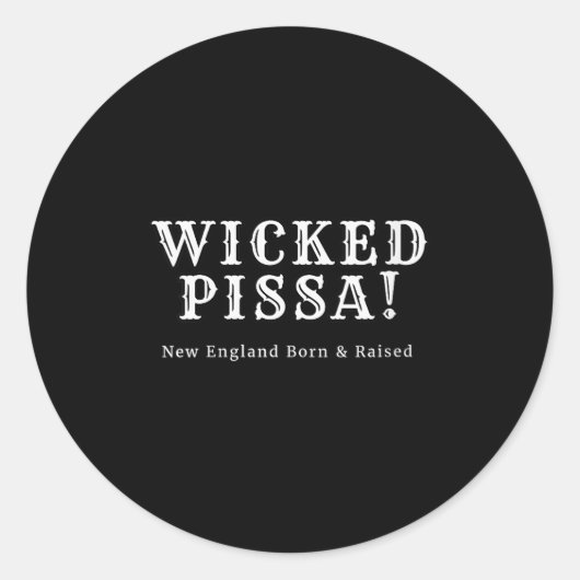 Womens Funny Machusetts Shirt Wicked A New England Ronde Sticker (Voorkant)