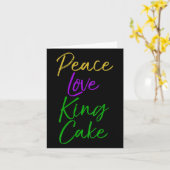 Womens Funny Mardi Gras Gift Party Quote Cute Peac Kaart (Gele Bloem)