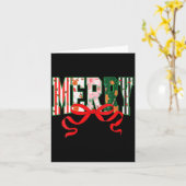 Womens Funny Merry Christmas Crew 2025 Coquette Fa Kaart (Gele Bloem)