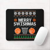 Womens Funny Merry Swishmas Xmas Basketball Ugly C Muismat (Met muis)