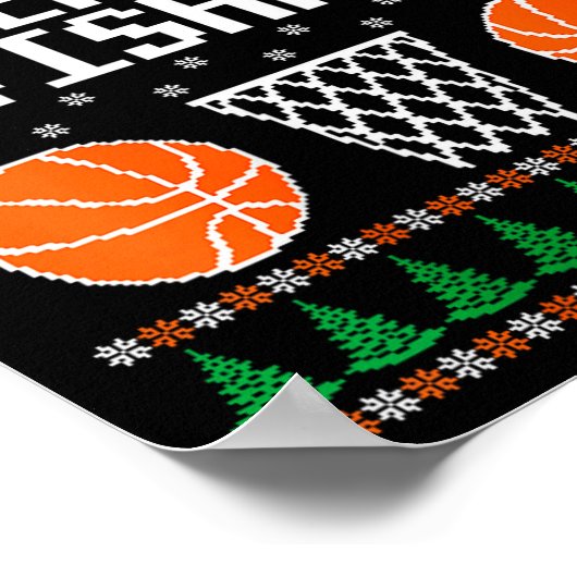 Womens Funny Merry Swishmas Xmas Basketball Ugly C Poster (Hoek)