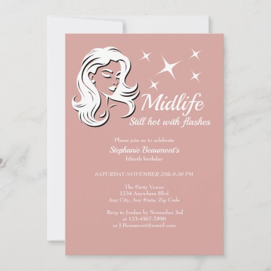 Women's Funny Midlife Still Hot 50th Birthday Kaart (Voorkant)