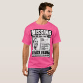 Womens Funny Missing Barack Obama Liberal Poster V T-shirt (Voorkant volledig)
