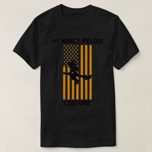 Womens Funny Nancy Pelosi Costume Flying Witch Fla T-shirt (Design voorkant)