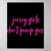 Womens Funny New Jersey Women, Jersey Girls Don't  Poster (Voorkant)