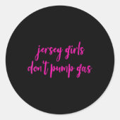 Womens Funny New Jersey Women, Jersey Girls Don't  Ronde Sticker (Voorkant)