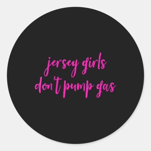 Womens Funny New Jersey Women, Jersey Girls Don't  Ronde Sticker (Voorkant)