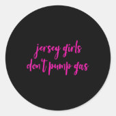 Womens Funny New Jersey Women, Jersey Girls Don't  Ronde Sticker (Voorkant)