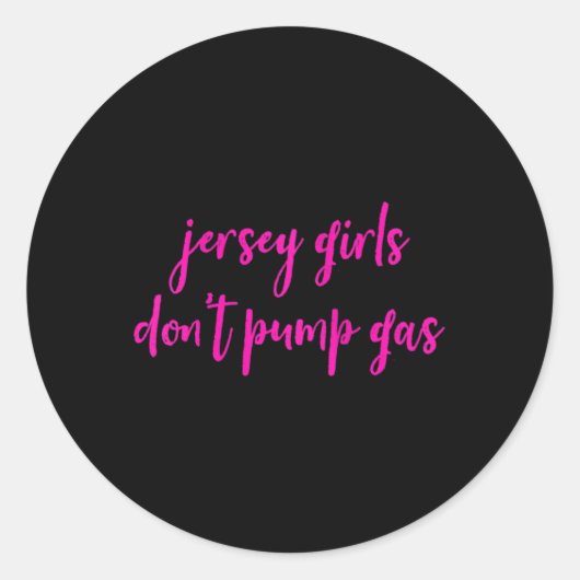 Womens Funny New Jersey Women, Jersey Girls Don't  Ronde Sticker (Voorkant)