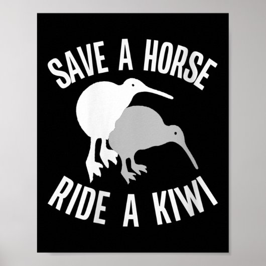 Womens Funny New Zealand Kiwi Meme Quote Save A Ho Poster (Voorkant)