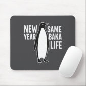 Womens Funny Penguin New Year Baka Life Anime Styl Muismat (Met muis)