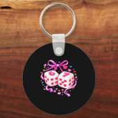 Women's Funny Preppy 67 Valentine Six Seven Dice 6 Sleutelhanger (Voorkant)