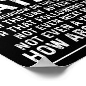 Womens Funny Quote Nope Not Today Satan Never Grap Poster (Hoek)