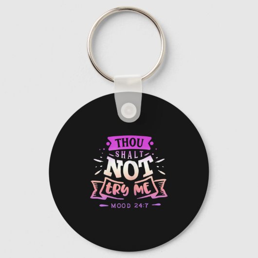 Womens Funny Quote Sy Thou Shalt Not Try Me  Sleutelhanger (Voorkant)