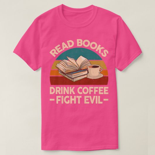 Womens Funny Reading T Read Books Drink Coffee Fig T-shirt (Design voorkant)