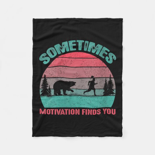 Womens Funny Running Motivational Sometimes Motiva Fleece Deken (Voorkant)