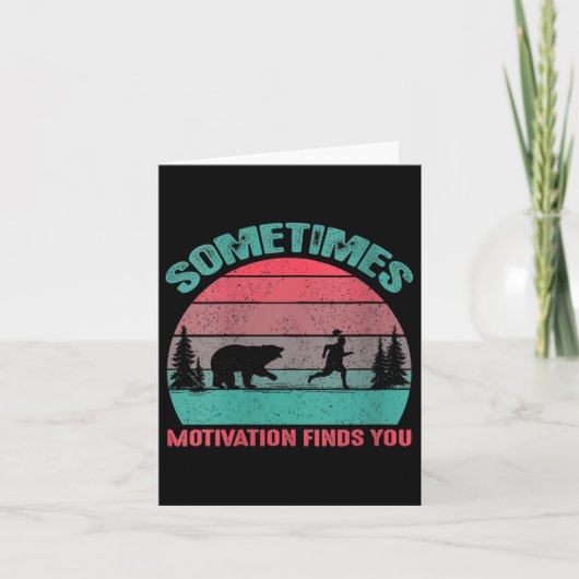 Womens Funny Running Motivational Sometimes Motiva Kaart (Voorkant)