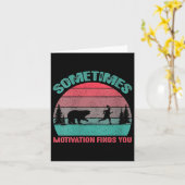 Womens Funny Running Motivational Sometimes Motiva Kaart (Gele Bloem)
