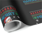 Womens Funny Santa Joe Biden Merry Hanukkah Ugly C Cadeaupapier (Rol Hoek)