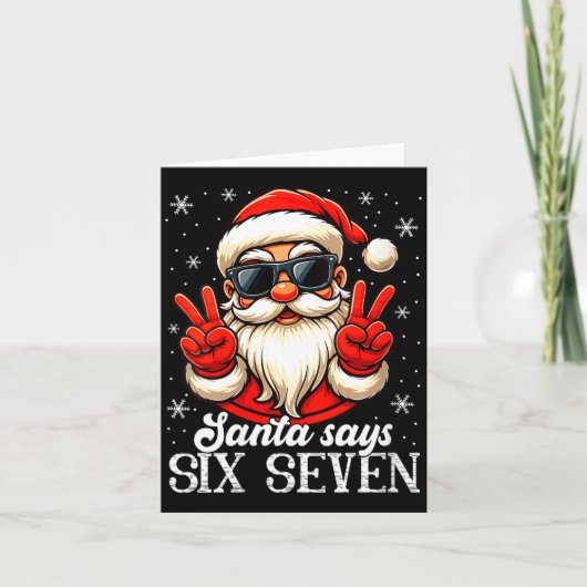 Womens Funny Santa Says Six Seven Christmas 67 Mem Kaart (Voorkant)