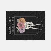 Womens Funny Sarcastic Have The Day You Deserve Mo Fleece Deken (Voorkant (Horizontaal))