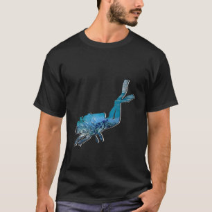Womens Funny Scuba Dive Scuba Diver Retro T-shirt