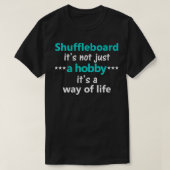 Womens Funny Shuffleboard Hobby Game Shuffle Playe T-shirt (Design voorkant)