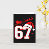 Womens Funny Six Seven 67 Meme 6 7 Elf Santa Chris Kaart (Gele Bloem)