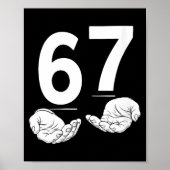 Womens Funny Six Seven 6 7 Meme Gen Alpha Slang 6  Poster (Voorkant)