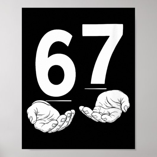 Womens Funny Six Seven 6 7 Meme Gen Alpha Slang 6  Poster (Voorkant)