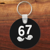 Womens Funny Six Seven 6 7 Meme Gen Alpha Slang 6 Sleutelhanger (Voorkant)