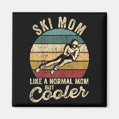 Womens Funny Skiing Mum Skier Mothers Day Winter S Magneet (Voorkant)