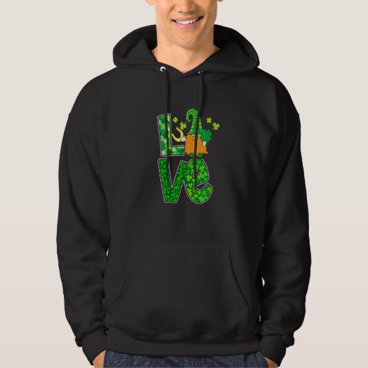 Womens Funny St Patricks Day Outfit Cute Gnomes Lo Hoodie (Voorkant)