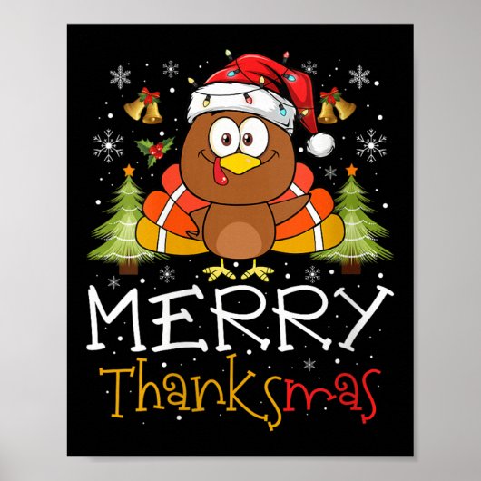 Womens Funny Thanksmas 2025 Merry Thanksmas Thanks Poster (Voorkant)