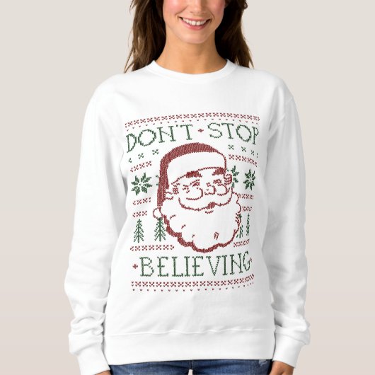 Womens Funny Ugly Santa KerstSweater Trui (Voorkant)