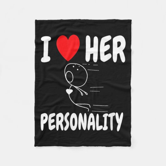 Women's Funny Valentine's Day Couple Matching I Lo Fleece Deken (Voorkant)