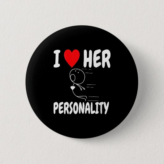 Women's Funny Valentine's Day Couple Matching I Lo Ronde Button 5,7 Cm (Voorkant)