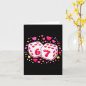 Women's Funny Valentines Day Shirt Cute Dice 67 Me Kaart (Gele Bloem)