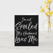 Womens Funny Wife Quote Gift I'm Not Siled My Husb Kaart (Gele Bloem)