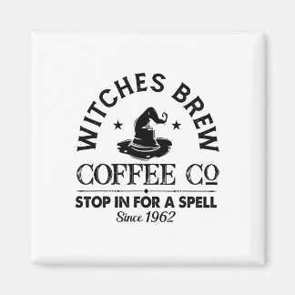 Womens Funny Witch Pet Witches Brew Coffee Hwe Magneet