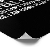 Womens Funny Yes I Am Pregnant I Feel Fine Pregnan Poster (Hoek)