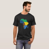 Womens Gabon Gabonese vlag Afrika kaart etnische h T-shirt (Voorkant volledig)