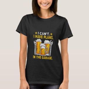 Womens Garage Bier Alcohol Funny Quote Humor Voor T-shirt