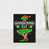 Womens Gardening Elf Christmas Family Girls Women  Kaart (Voorkant)