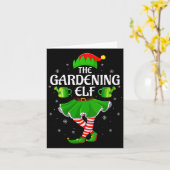 Womens Gardening Elf Christmas Family Girls Women Kaart (Gele Bloem)