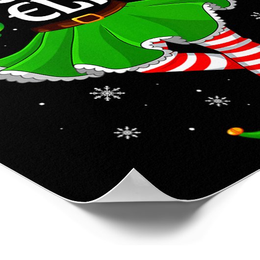 Womens Gardening Elf Christmas Family Girls Women  Poster (Hoek)