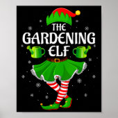 Womens Gardening Elf Christmas Family Girls Women  Poster (Voorkant)