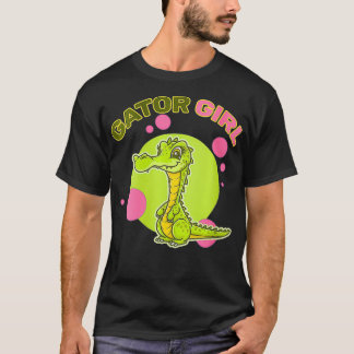 Womens Gator Girl Lady Lake Alligator Reptiles Zoo T-shirt